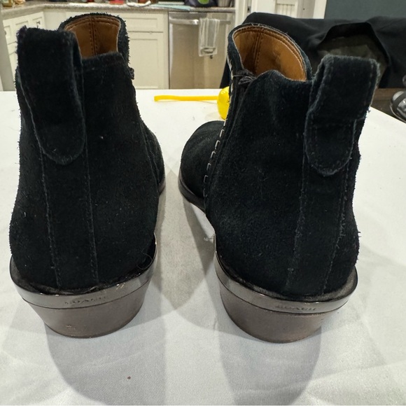 Coach Black Suede Carter Ankle Booties - Picture 7 of 11